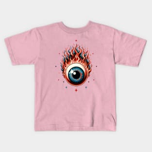 Eyeball on Fire Kids T-Shirt